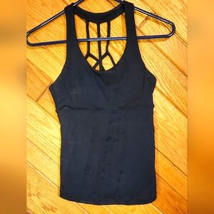 Queenie Ke & Athletic Black Padded Halter Style Sleeveless Athletic XS Tank Top